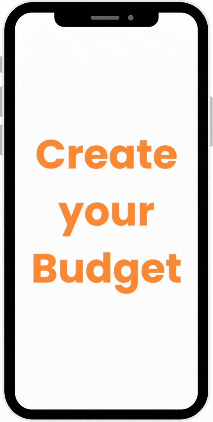 Video of budgeting app showing all the features