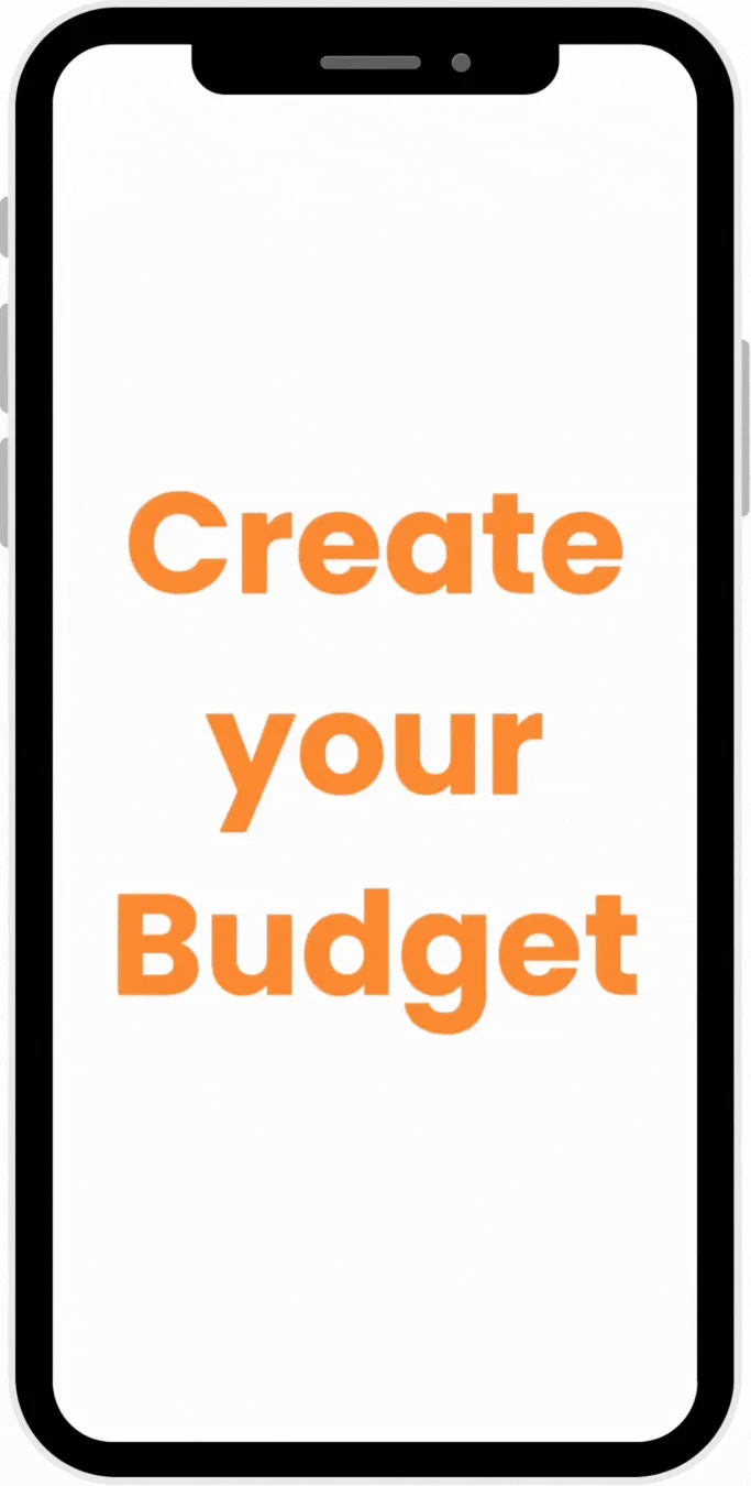 Video of budgeting app showing all the features